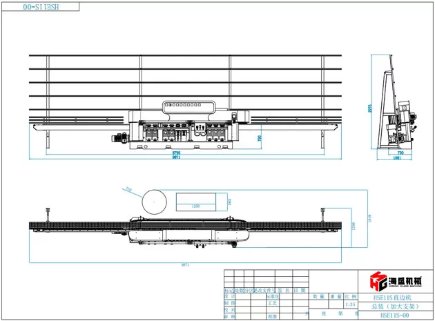 Glas gerade Linie Kanten Maschine HSE-11S