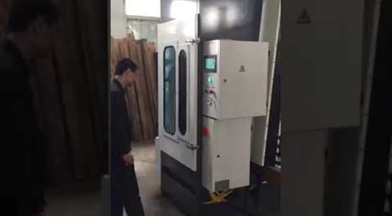 Glas automatische Sandstrahlen maschine HSP Video